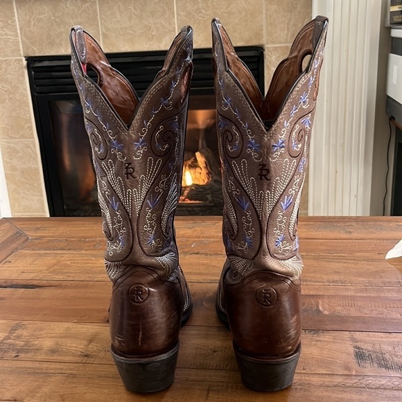 TONY Lama leather cowboy boots, in good condition decorative shaft. - Picture 4 of 15